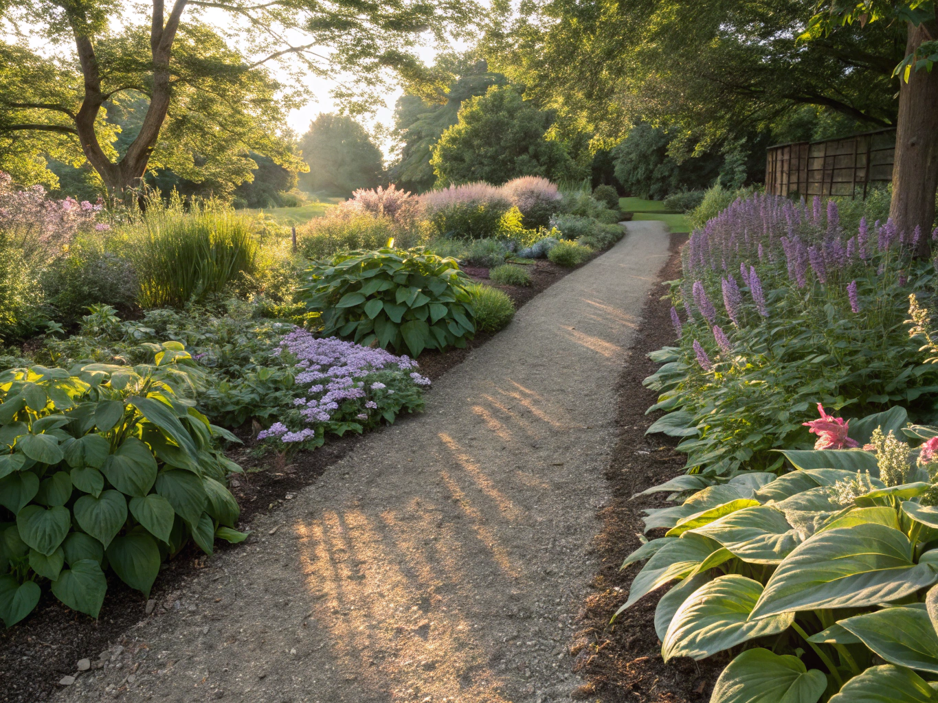 Garden showing vibrant seasonal blooming flowers