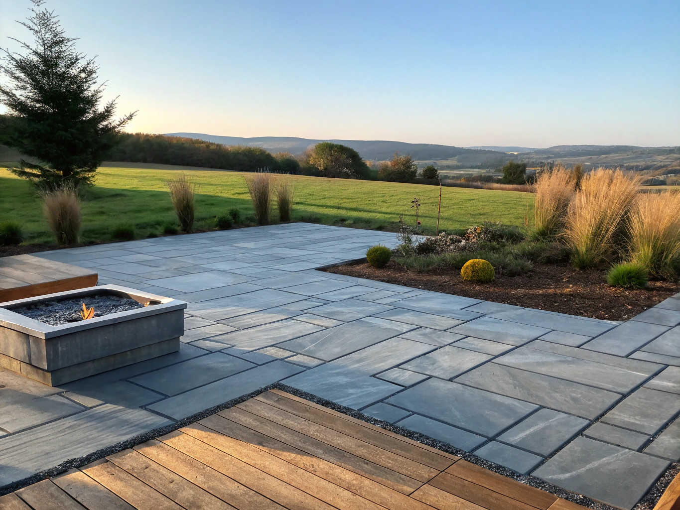 Pristine architectural patio design